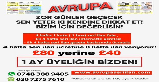 Avrupa Gazete'den Kaçırılmayacak Kampanya!