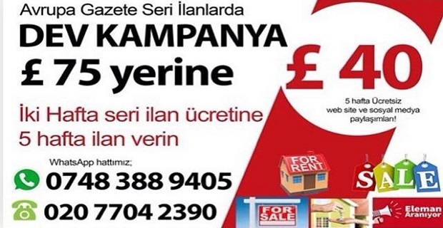 Avrupa Gazete'den Kaçırılmayacak Kampanya!