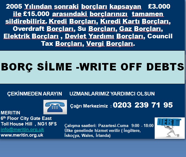 borç silme ilanı London
